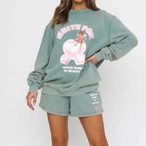 White Fox Boutique Meant To Be Together Lounge Shorts